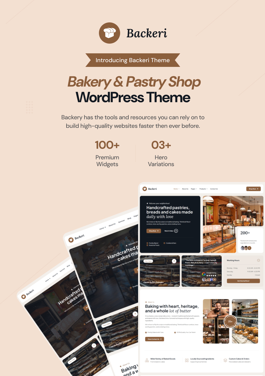 Backeri - Bakery and Pastry Shop WordPress Theme - 3
