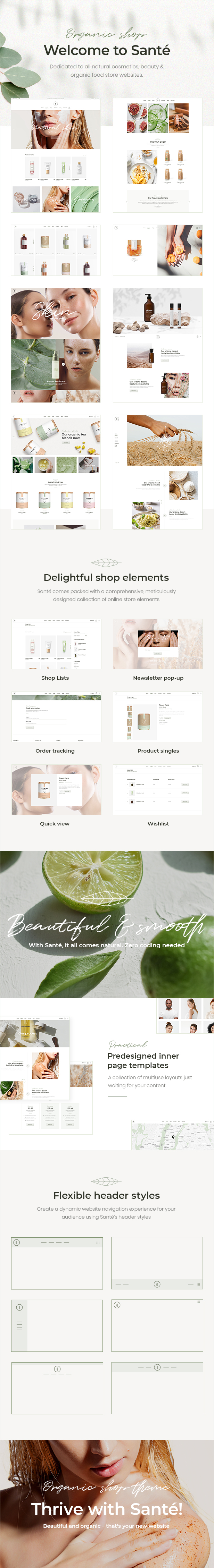 Santé - Organic Shop WordPress Theme - 1