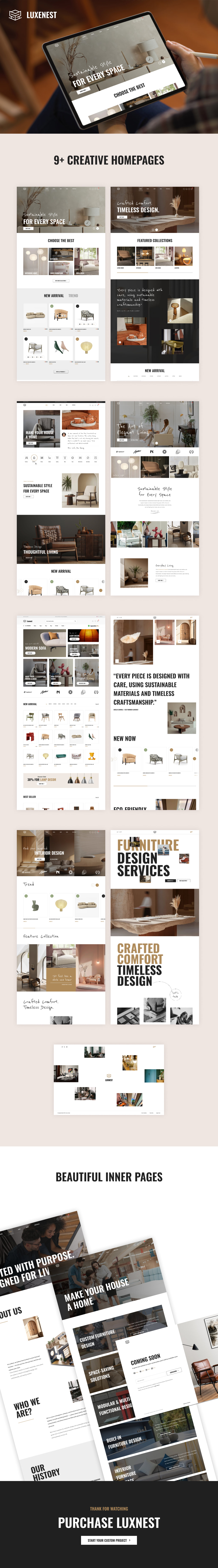 LuxeNest - Furniture & Interior WooCommerce WordPress Theme - 4